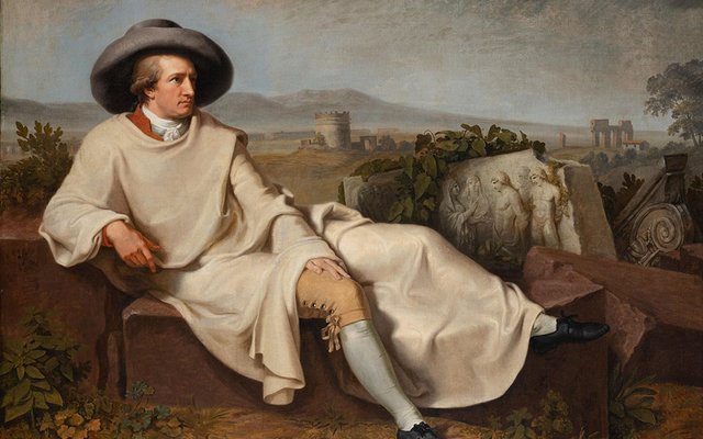 „Goethe in der römischen Campagna“ ist das berühmteste Gemälde von Johann Heinrich Wilhelm Tischbein, das Goethe während einer Italienreise zeigt.