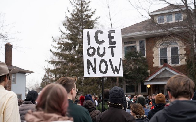 Protest gegen die Behörde ICE in Minneapolis/Minnesota, Jänner 2026.