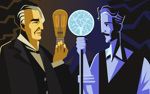 In Mission 4 lernst du die genialen Erfinder Thomas A. Edison und Nikola Tesla kennen.